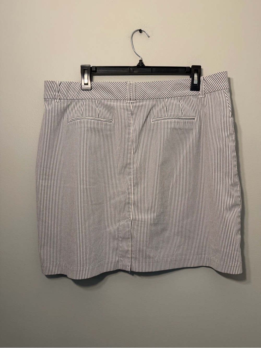 Charter Club White and Navy Striped Mini Skirt - Picture 4 of 6